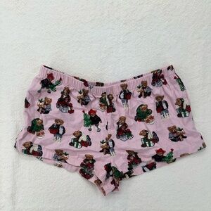 Forever 21 Holiday Teddy Bear Boxer/Sleep Shorts